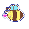 bee with heart