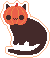 black cat with pumpkin head