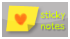 heart sticky notes