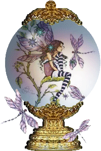 globe with amy brown fairy and dragonfly