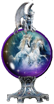unicorn gargoyle globe
