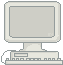 grey computer monitor and keyboard