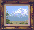framed mountain picture