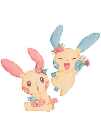 easter garden party plusle and minun